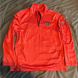 Champion Red Ole Miss Quarter-Zip Top